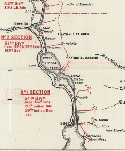 Suez Canal Defences July 1916 via Great War Forum