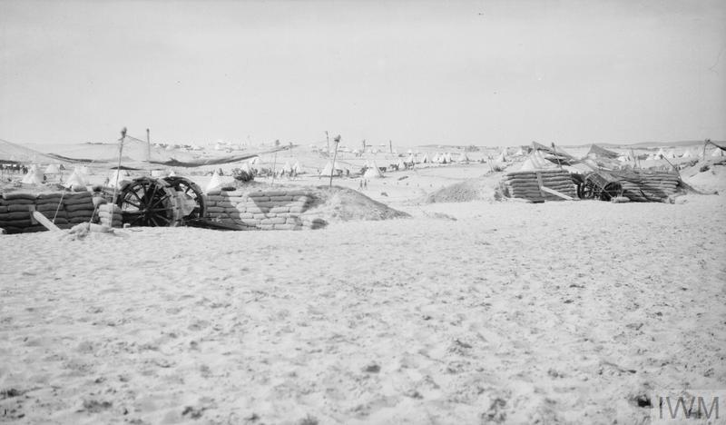 Q57789 camouflaged gun emplacements outside El Arish