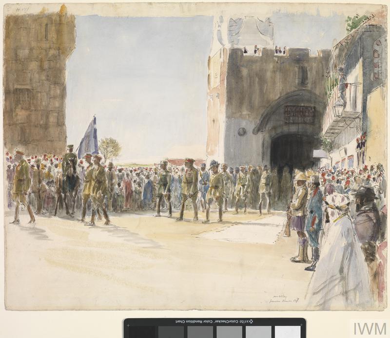 Allenby entering J'lem 1918 Mc Bey