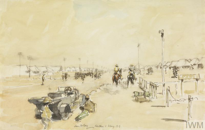 IWM ART 1699 Kantara Camp James McBey