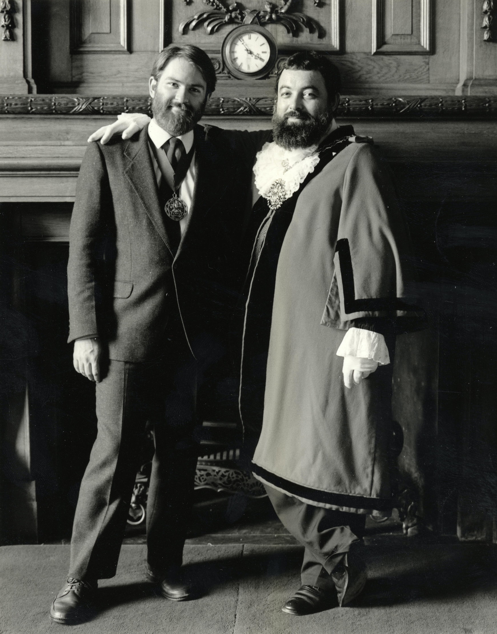 Bob Crossman (right) pictured with his "consort" Martin McCloghry